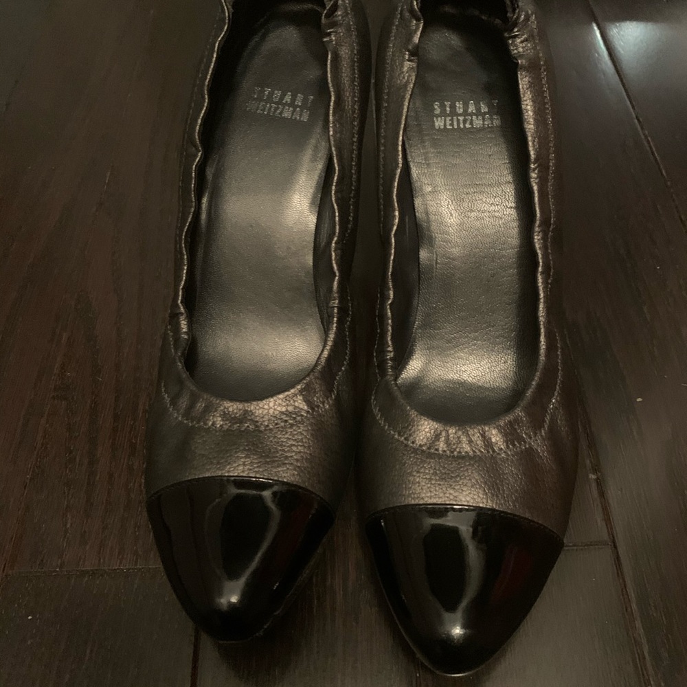 Stuart Weitzman Cap Toe Leather Heels